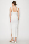 Lace Trim Tank Dress w/Slit