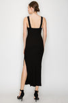 Lace Trim Tank Dress w/Slit
