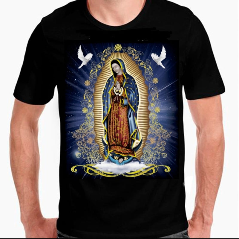 Virgen de Guadalupe Doves Graphic Tee