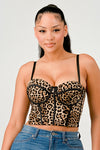 Contrast Trim Corset Top