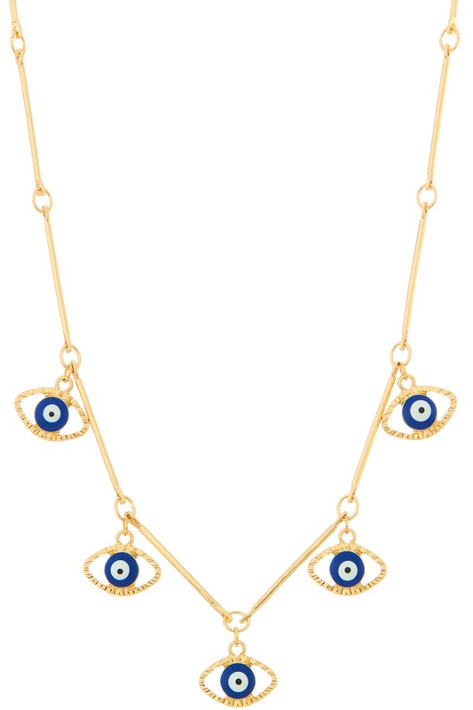 Evil Eye Charm Chain Necklace