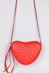 Quilted Heart Chain Crossbody