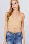 Lace-V Detail Cami Top