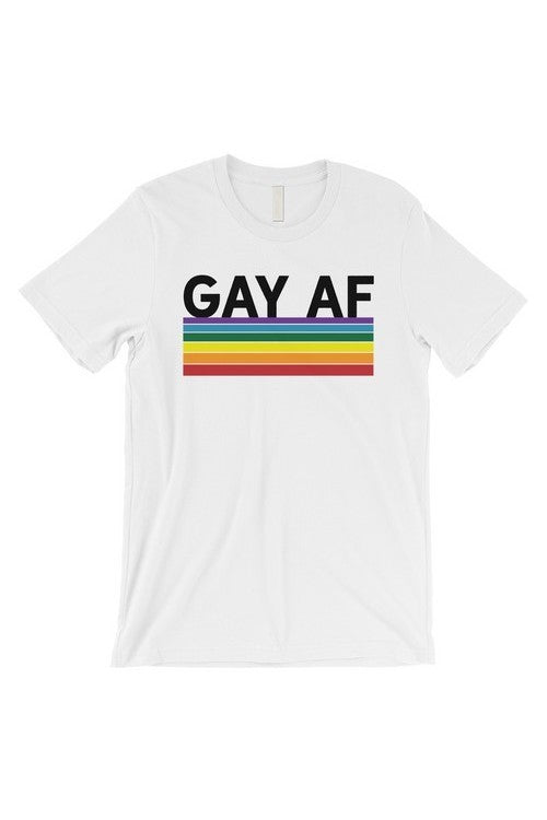 Gay AF Rainbow Stripe T-Shirt