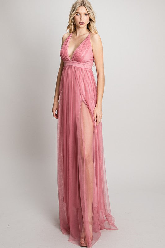 Solid Maxi Gown