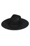 Flat Brim Leather Strap Hat