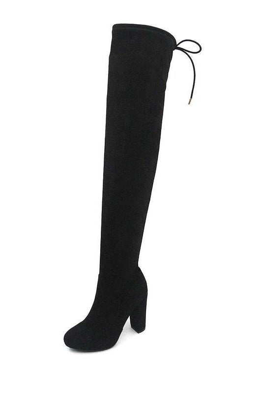Hilltop Suede Stretch Over The Knee Boot