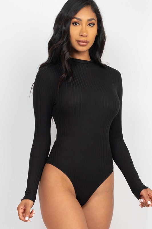 Monrow Black Ribbed Bodysuit Size Small – CLEARANCE Chic