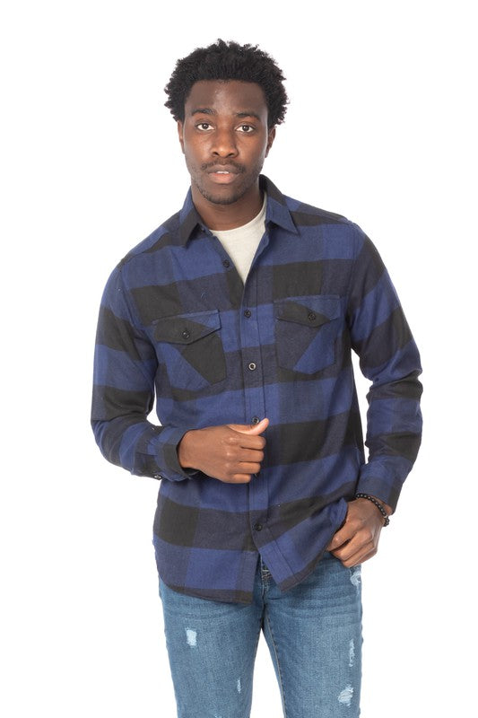 Plaid Long Sleeve Flannel Shirt