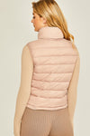 Padded Solid High Neck Vest