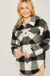 Plaid Flannel Bust Pocket Jacket