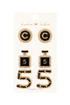 Assorted Double C No. 5 Post Earring Set