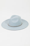 Color Match Ribbon and Chain Fedora