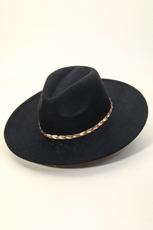 Braided Snake Chain Fedora Hat