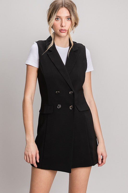 Solid Long Twill Vest