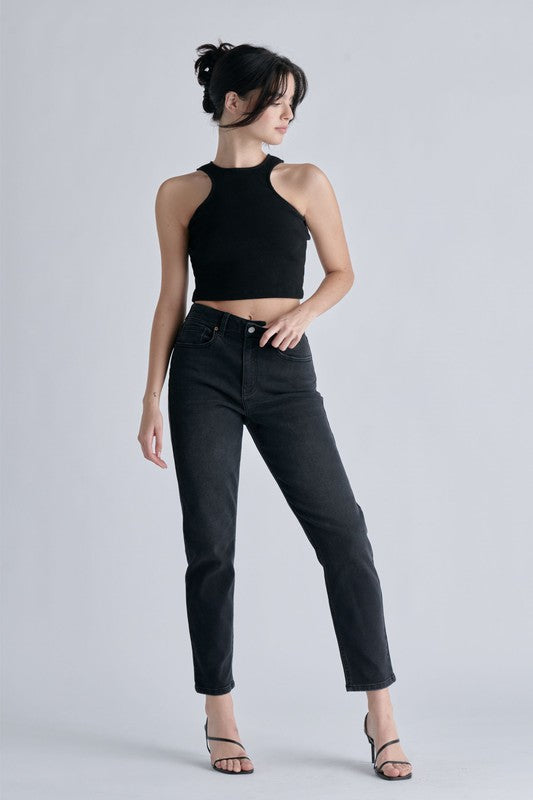 High Rise Slim Straight