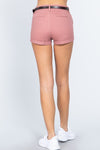 Twill Cuff Shorts with Belt