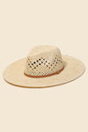 Braided Raffia Flat Brim Hat