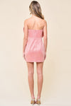 Front Bow Tube Mini Slit Dress