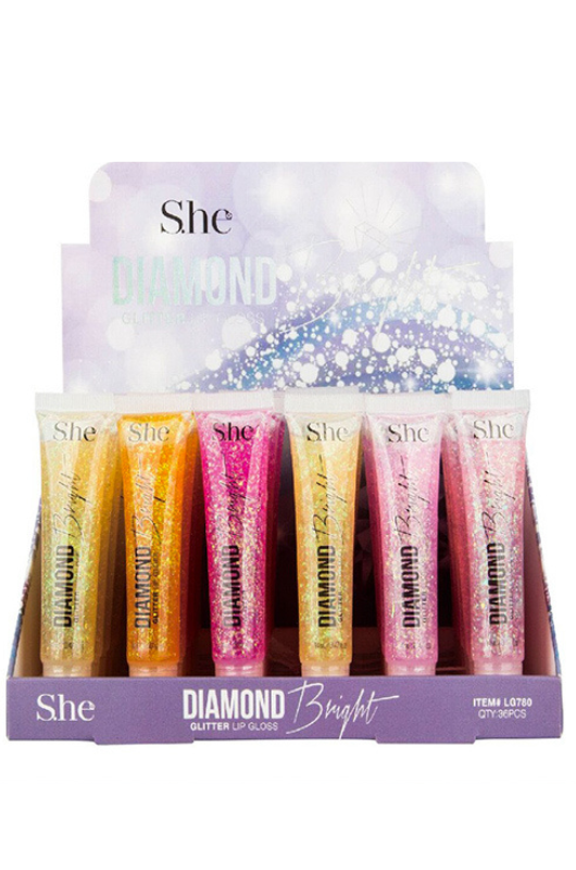 SHE Diamond Bright Glitter Lip Gloss