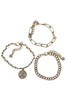 Double Circle Design Chain Bracelet Set