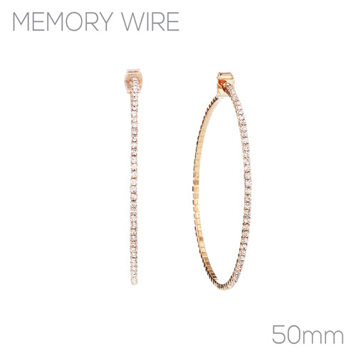 1.5mm Crystal Wire Hoop