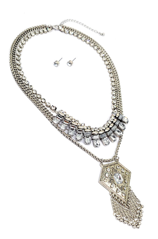 Diamond Fringe Layer Necklace