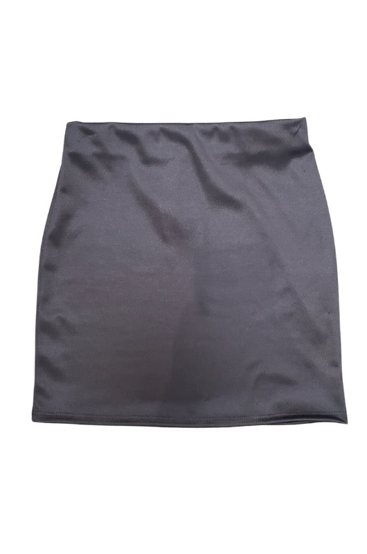 Satin Bodycon Mini Skirt