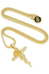 Rose Cross Diamond Necklace