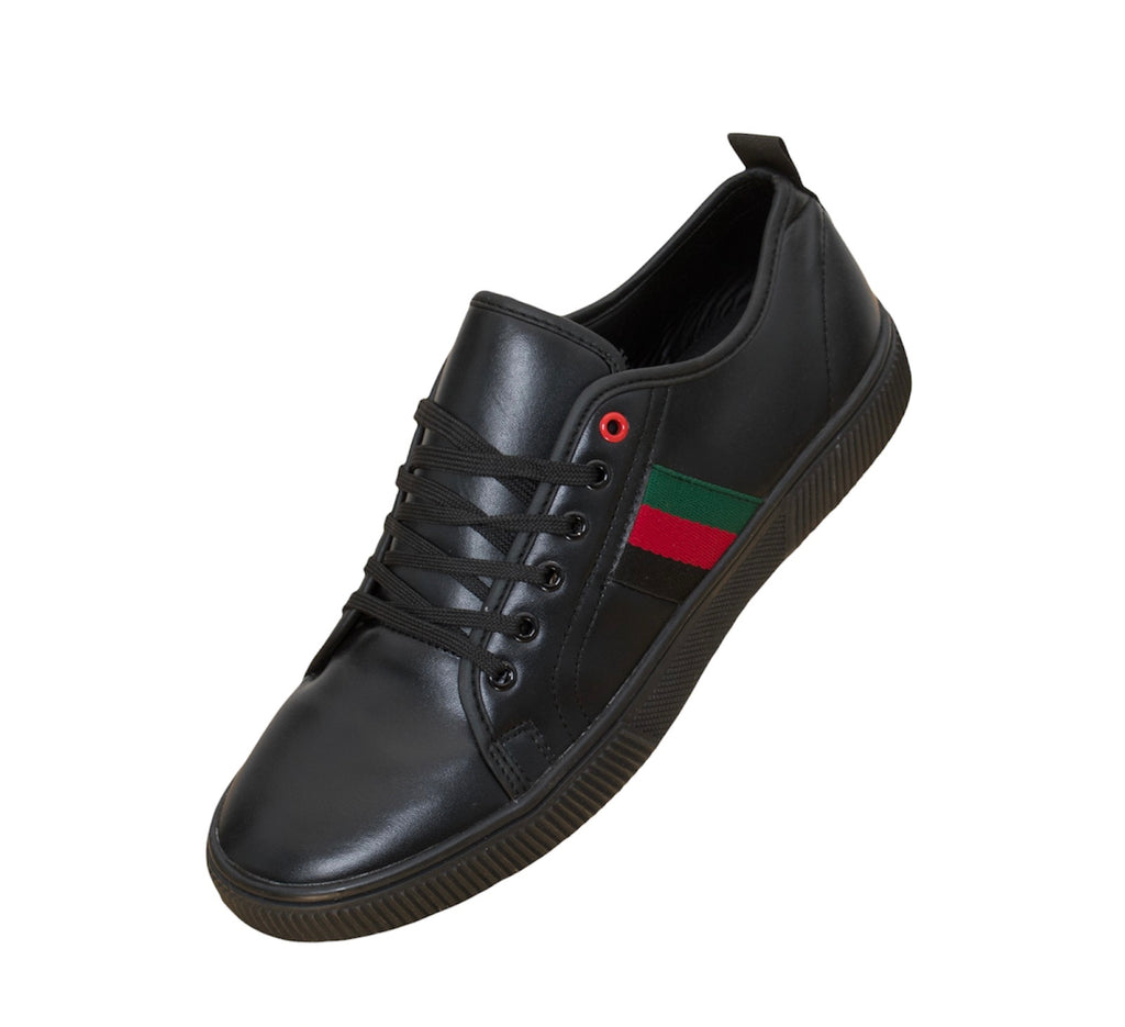 Triple Stripe Trim Lace-Up Sneaker