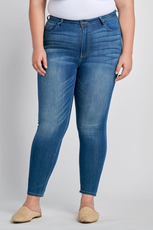 Clean High Rise Rayon Ankle Skinny