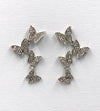 Rhinestone Butterfly Tiered Earrings