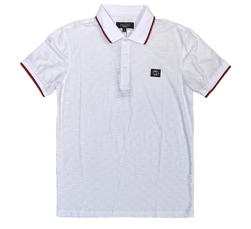 Raised Circle Knit Short Sleeve Polo