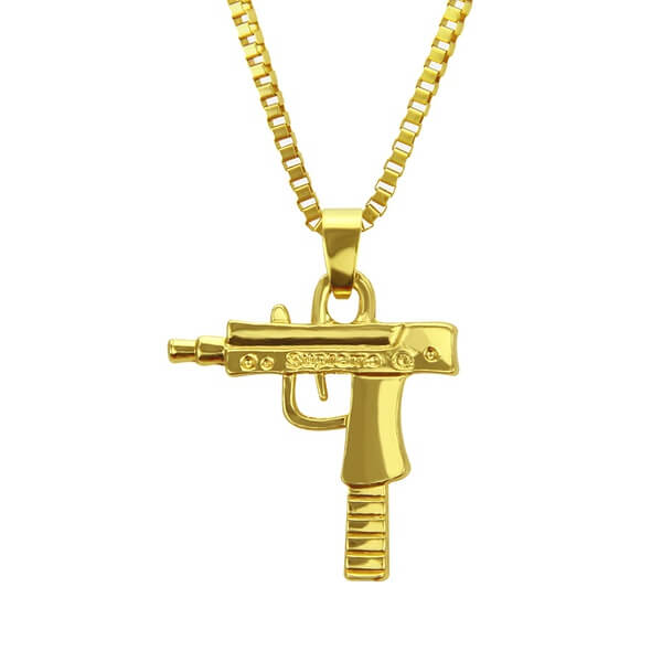 Pistol Machine Gun Necklace