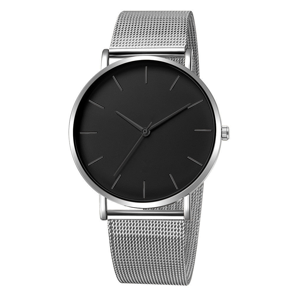 Mesh Strap Watch w/ Black Face