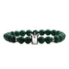 Green Beaded Crown Bracelet