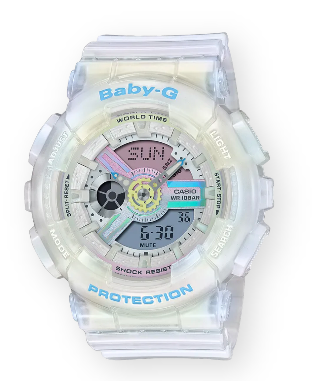 Clear Band Baby G Digital Watch