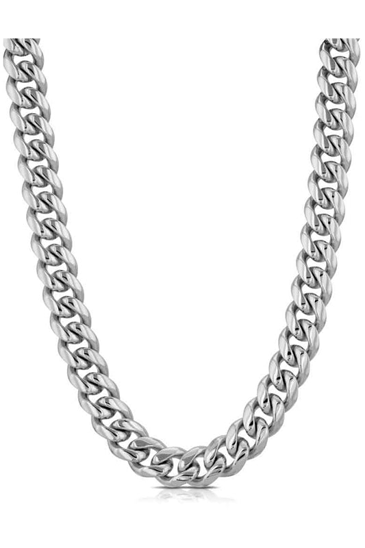 Miami Cuban Chain Necklace White Gold