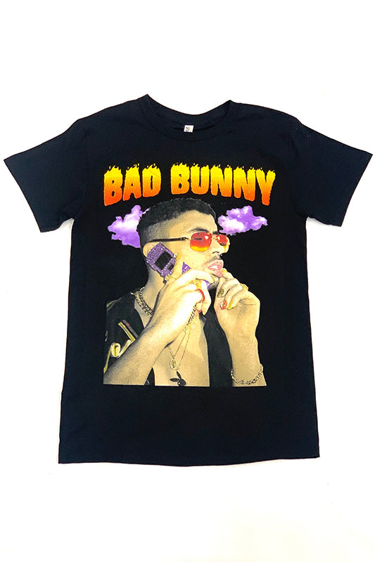 Colorful Bad Bunny On Cell Graphic T-Shirt
