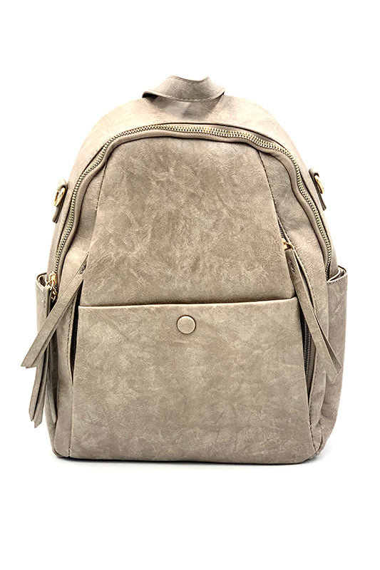 Snap Button Front Convertible Backpack