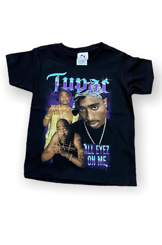 Tupac Portrait All Eyez On Me Graphic Tee Black