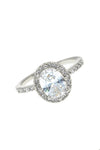 Cubic Zirconia Oval Solitaire Ring