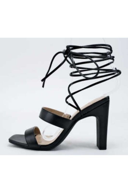 Active Dbl Strap Wrap Chunky Heel