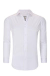 Solid Collar Long Sleeve Button Up