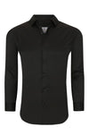 Solid Collar Long Sleeve Button Up