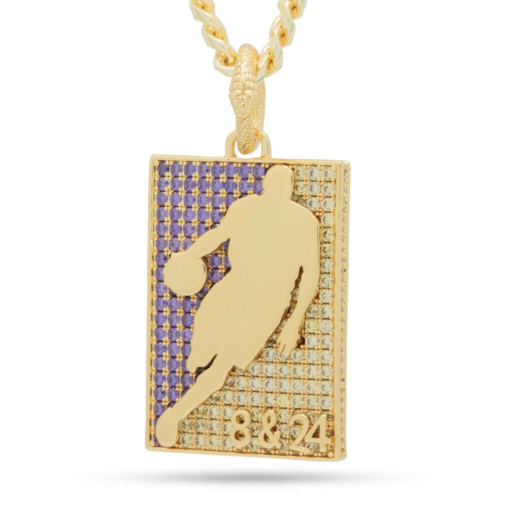 Black Mamba Silhouette Necklace Gold