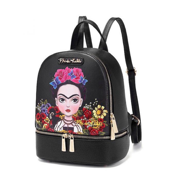 Frida Kahlo Oval Zipper Mini Backpack
