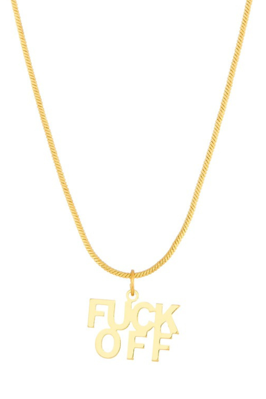 Fuck Off Pendant Chain Necklace